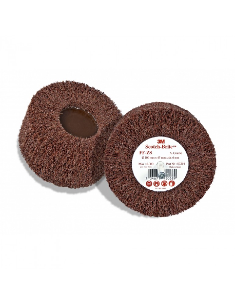 3M™ Scotch-Brite™ Λειαντική Βούρτσα με Αξονάκι FF-ZS, A-CRS, 75mm x 45mm, PN 07213