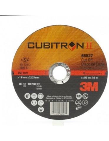 3M™ Cubitron™ II Δίσκος Κοπής Φ125 Χ 1,6mm