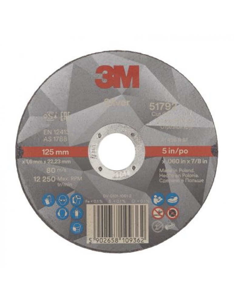 3M™ Silver Δίσκος Κόπης 125x1.6 mm PN 51792