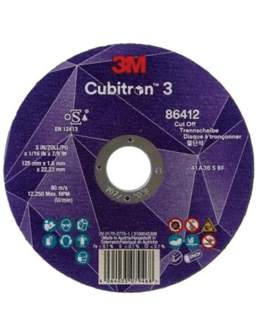 3M™ Cubitron™ 3 Cut-Off Wheels Φ125 Χ 1,6mm