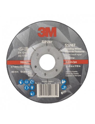 3M™ Silver Δίσκος Λείανσης 115x7mm PN 51747